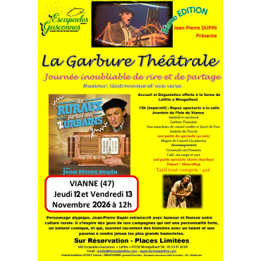  La Garbure Théâtrale avec l’humoriste gascon Jean-Pierre Dupin 